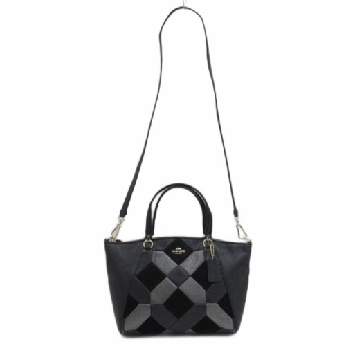 Coach Patchwork 2Way Shoulder Bag Handbag 36580 Black Women - Picture 5 of 9