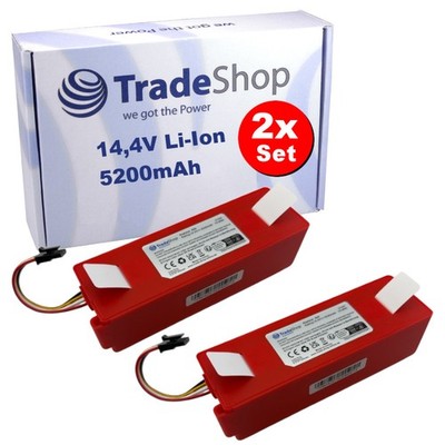 2x Li-Ion Akku 14,4V 5200mAh für Dreame L10 Pro Plus, L10s, L20, L20 Ultra
