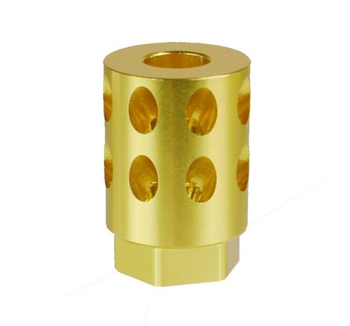 Alumi Gold 1/2x28 1/2-28 TPI Muzzle Brake Compensator F 5.7x28mm Threaded Barrel - Picture 3 of 3