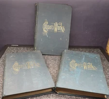 James Fenimore Coopers Works Vol 2,3,4 of the 10 Book Set 1892 HC LAST MOHICANS