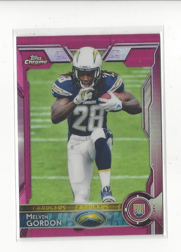 2015 Topps Chrome Pink Refractor #105 Melvin Gordon RC Rookie Chargers /399