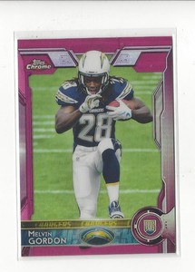 2015 Topps Chrome Pink Refractor #105 Melvin Gordon RC Rookie Chargers /399