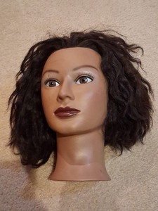 Marianna Manikin Head Miss Michelle Life Size Head With 100% Afro Human Hair