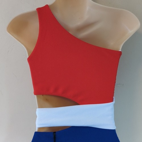 Nuevo con etiquetas Traje de baño Beach Riot Carlie de un hombro de una pieza EE. UU. Bloques de colores - Imagen 11 de 16