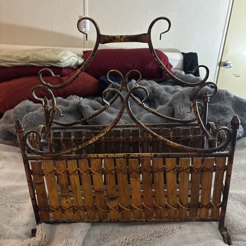 antique  Bamboo magazine holder