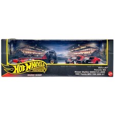 Hot Wheels Premium Diorama ADVAN Set w/Porsche 962, Toyota MR2, Skyline GTR LBWK