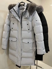 Moose Knuckles women's goose down mid length down jacket