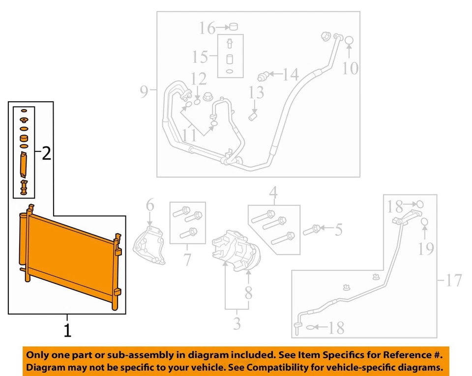 GM CONDENSADOR ASMA/ (SLP-P1) 19418868 NUEVO OEM 19418868 19418868 Foto 3 de 4