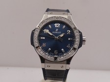 HUBLOT BIG BANG BLUE DIAMONDS 1.37ct STEEL 361.SX.7170.LR.1204 LADIES WATCH 8