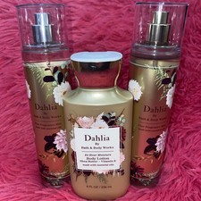 Bath  Body Works Dahlia 2x Fine Fragrance Mist 8 Fl And Body Lotion