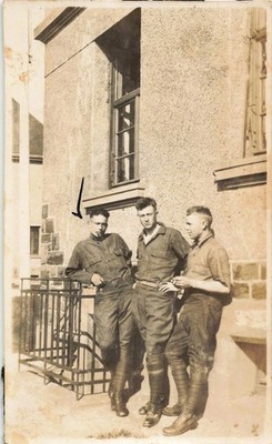 VTG Photo Handsome Men Outdoors Friends Smoking Cigar