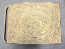 American Express Co. Utah Terr Brass Belt Buckle VTG TIFFANY BROADWAY NEW YORK