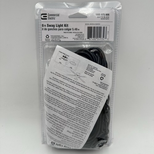 Commercial Electric Swag Light Kit Matte Black 18' 1005975906 - Picture 3 of 4