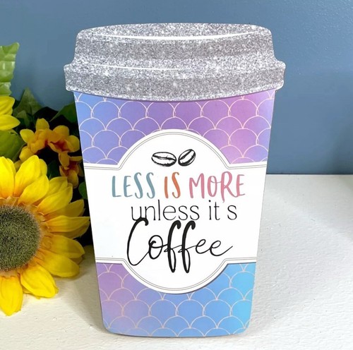 NUEVO Juego de 2 Letreros de Café Placa Hogar Cocina Oficina Decoración Escritorio Mesa - Imagen 2 de 6