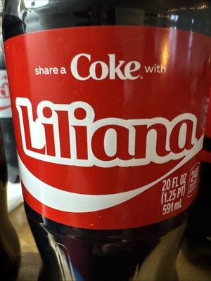 Share A Coke with Liliana 2025 Personalized Gift Coca Cola Bottle