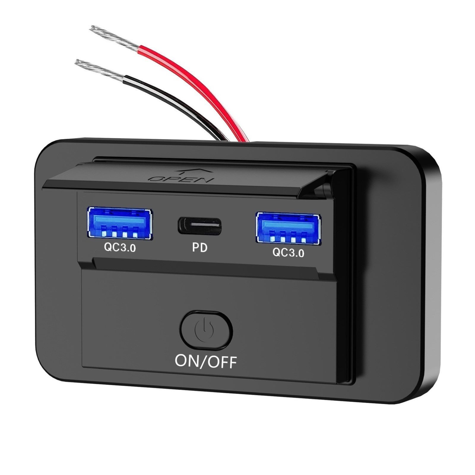 Car Fast Charger Power Outlet With On-Off Switch Support Versatile Charging Hub