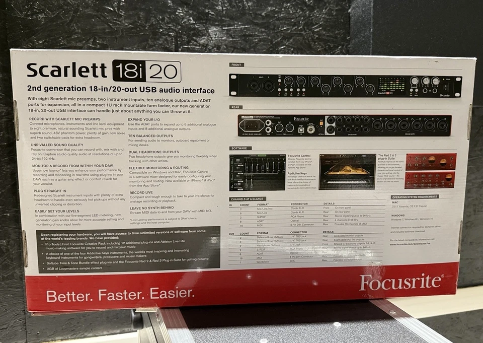 FOCUSRITE Scarlett 18i20 2th Gen Audio Interface USB - Immagine 2 di 4