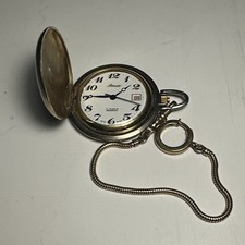 12K GF Vintage/Antique Arnex 17 Jewels Incabloc Pocket Watch -Works