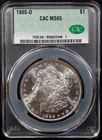1885 O Morgan Dollar certified MS 65 by CAC!