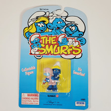 The Smurf  Smurfette with Baby   20825 Schleich Peyo 1995 Vintage Figurine NOS