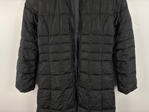 Vintage 90s Moncler Goose Down Long Jacket Coat Womens Black Size 1 - Picture 3 of 10