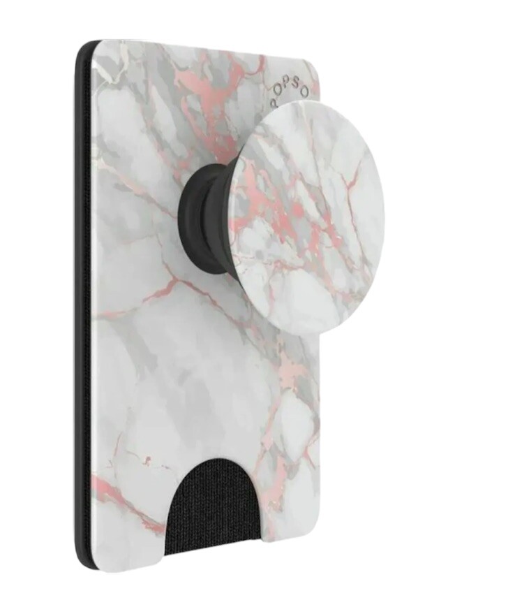 PopSockets PopWallet+ With Integrated Swappable PopTop Rose Gold Lutz