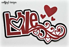 CRAFTECAFE LOVE TITLE premade paper piecing scrapbook diecut piece page album 3D