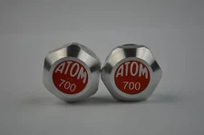 Maillard Atom 700 aluminium pedals dust caps vintage Red