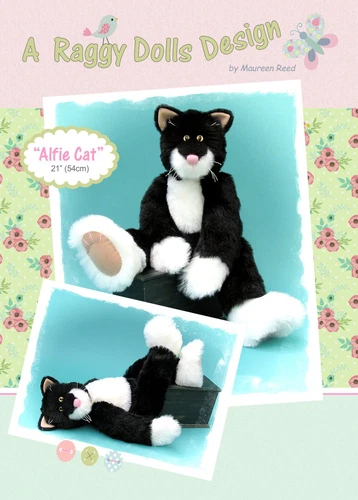 ALFIE CAT - Sewing Craft PATTERN -  Jointed Bear Kitten Cats