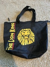 Disney Presents The Lion King VIP Broadway Zipper Black Tote Bag Simba canvas