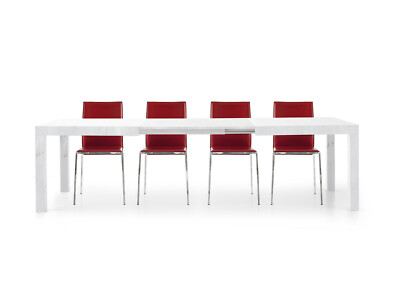 Modern Extendable White Ash Dining Table Design Living Room