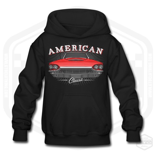 Children's 1964 Ford Thunderbird American Luxury Car Hoodie - Picture 12 of 18