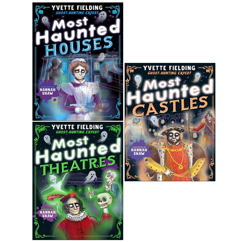 Yvette Fielding Collection 3 Books Set Most Haunted Theatres,Most Haunted Houses
