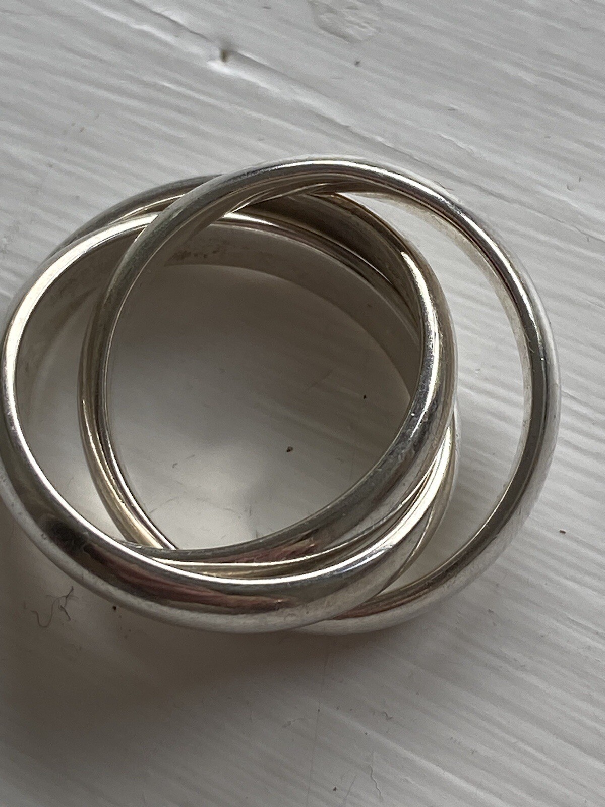 Chunky Solid Silver Russian Wedding Ring Size T. - image 3