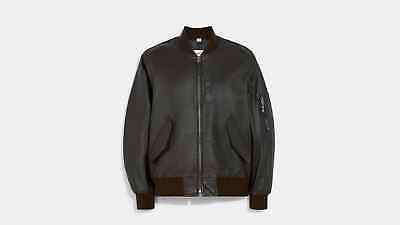 Coach C1960 Lamb Leather Ma 1 Jacket Brown Men's Size 46 M Coach C1960 Lamb Leather Ma 1 Jacket Brown Men's Size 46 M