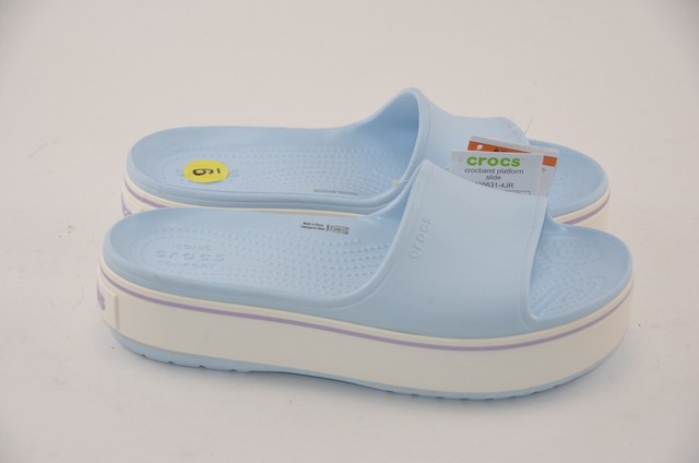 Crocs Crocband Platform Slide Gray White Rose Women's 9 Menâs 7 for sale online | eBay