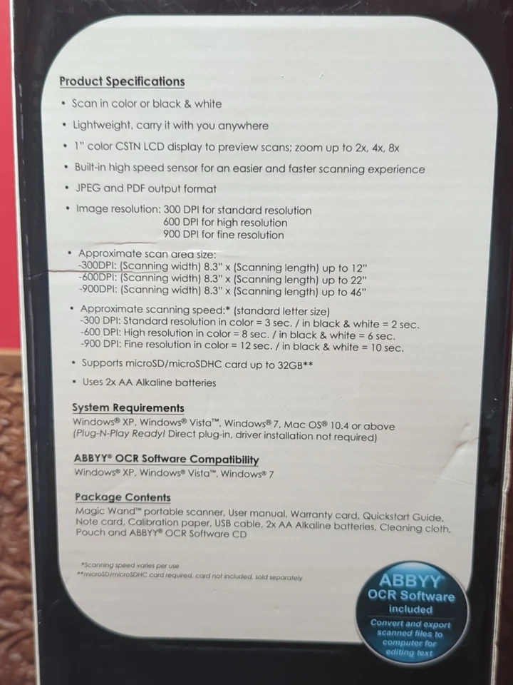 VuPoint Magic Wand II 2 Portable Scanner Handheld Pocket Color 900 dpi ST441PU - Image 3 of 4