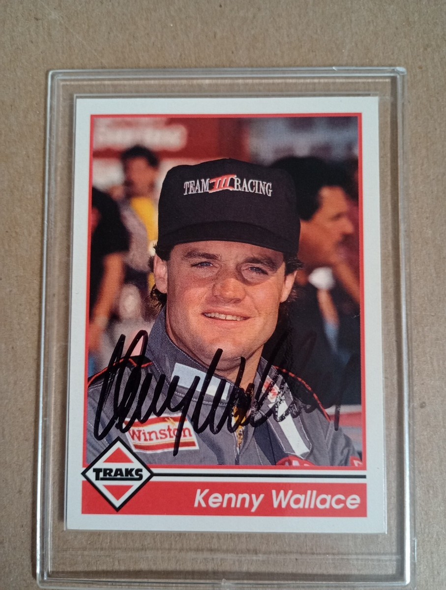 1992 NASCAR Tracks Card #24 Kenny Wallace Signed WC Driver Dirt
