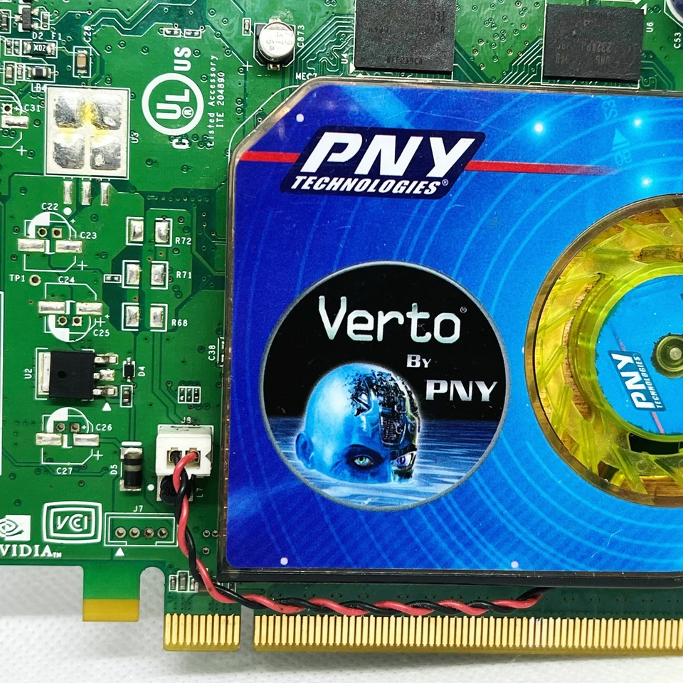 PNY 7600GT 256M DDR3 PCle G77600GN1F25A Medical graphics card IU22. For IE33 - Image 3 of 4