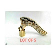 WHITE DESIGN NEW HANDLE SOLID BRASS for WOODEN WALKING STICK CANE- Only Handle