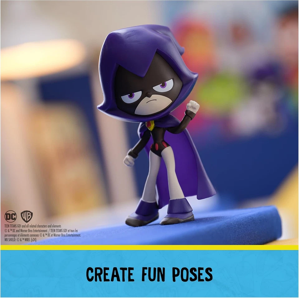 DC Comics Teen Titans Go! Figura de acción flexible Twisty Titans Raven 6 pulgadas nueva Foto 4 de 4