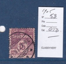 TIMBRE DANEMARK 1905 N° 52-OBL.TB-VOIR SCAN-L454