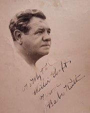 Babe Ruth Autographed 7 3/4 X 6 1/2 Photo PSA Certified