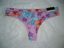No Boundaries Women's Cotton Thongs Tropical Purple Size 3X 10 NEW