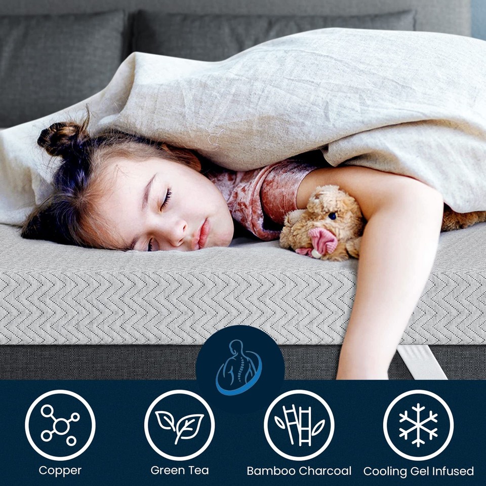 Firm Mattress Topper 4 Inch Queen Size Extra Firm Memory Foam Bed