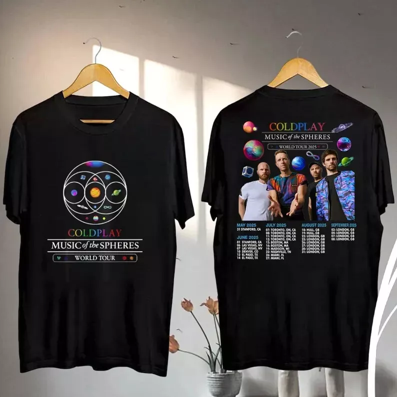 Coldplay Band 2025 Concert Tee, Coldplay Music of the Spheres Tour 2025 Shirt