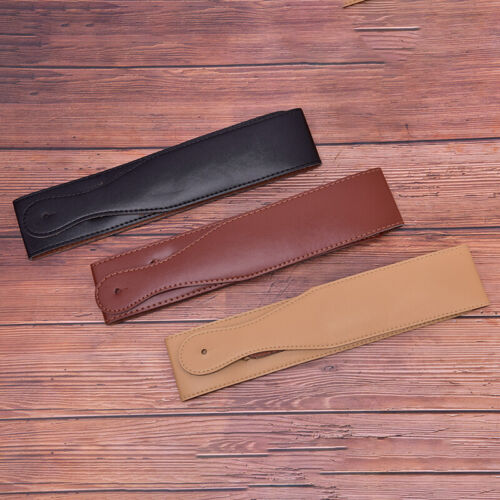 Adjustable Brown Soft Leather Thick Strap Belt for Electric Acoustic Guitar ^xe