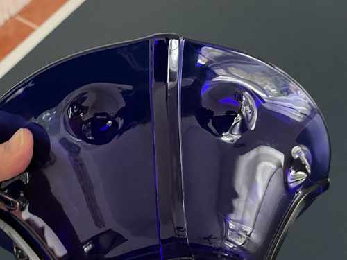 DUNCAN & MILLER VENETIAN #126 COBALT BLUE GLASS FOOTED CENTERPIECE BOWL RARE! - Picture 3 of 10