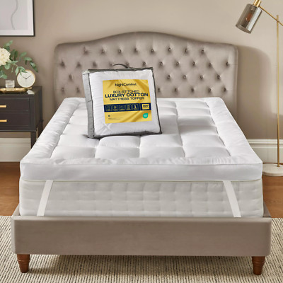 NightComfort 10 cm & 5 cm tief Luxus Baumwolle Matratzenauflage - 400 und 800 GSM