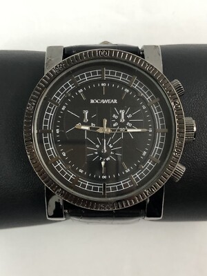 Mens Rocawear Watch RM5189 Case Digital Analog Water Resistant